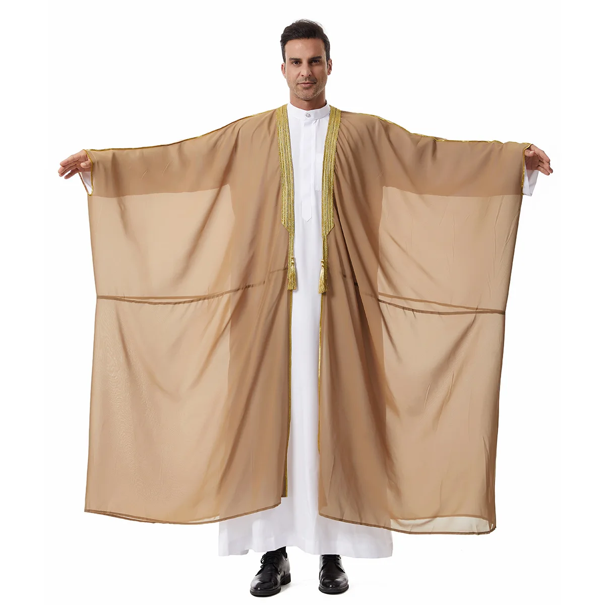 Dubai Men'S Fashion - Dubai Saudi Abaya Open Kimono Men
