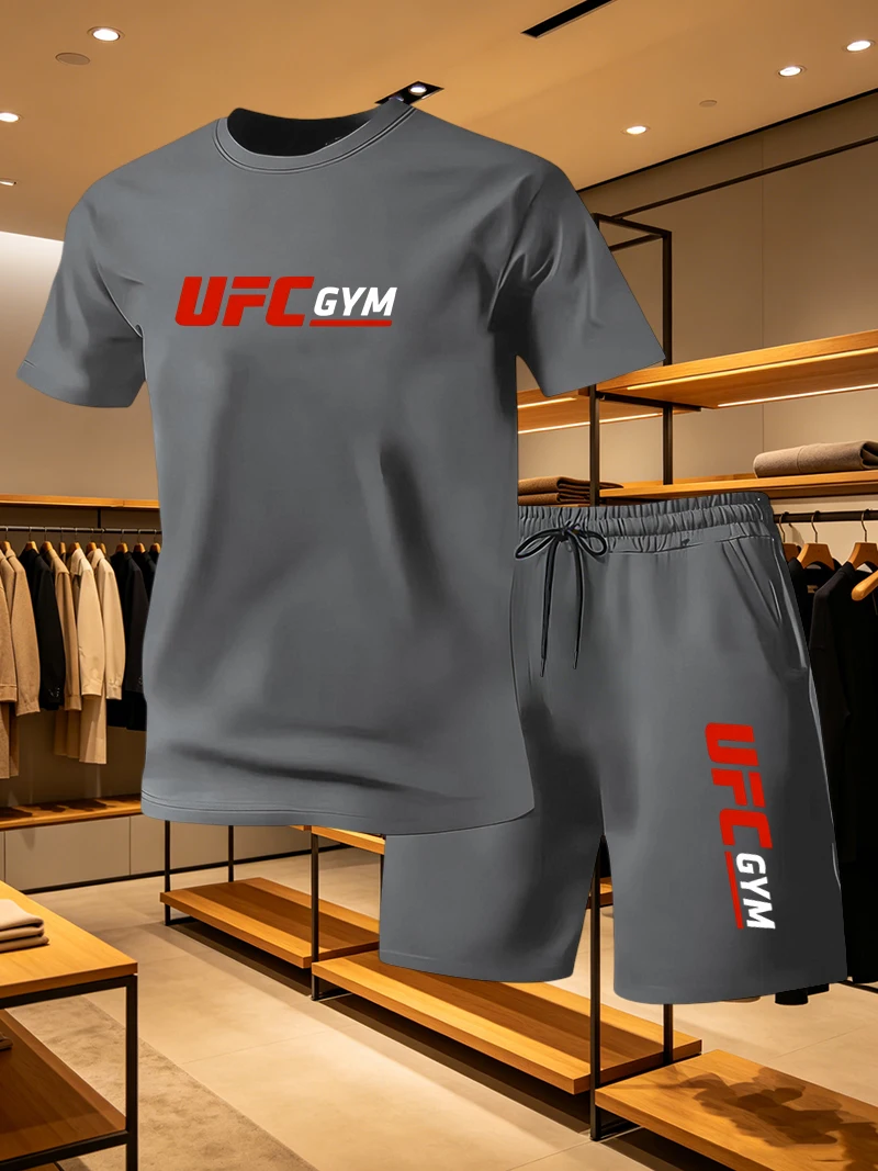 Men'S Fashion Essentials - Men's Fashion T-shirt Shorts UFC Casual