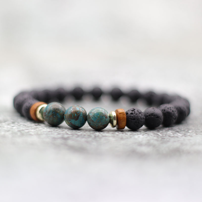 Amazon Men'S Fashion - Natural 8mm Lava Stone Bracelet Men