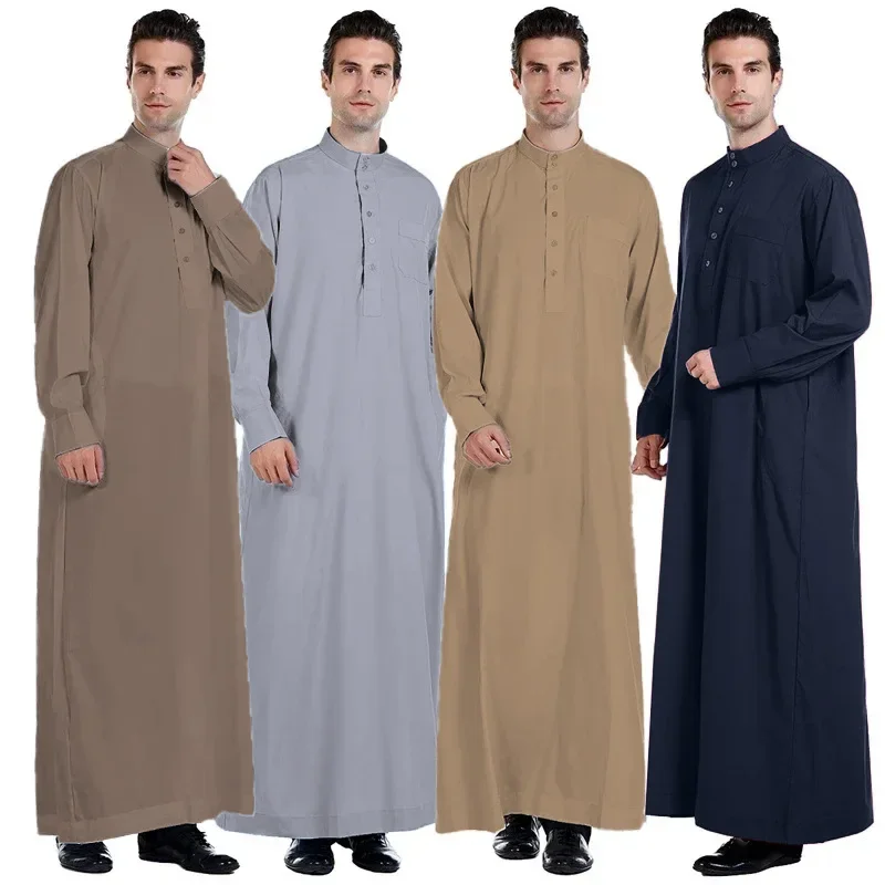 Dubai Men'S Fashion - Men Dishdasha Muslim Long Sleeve Dress