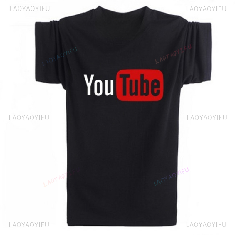 2024 YouTube Logo Print Lady T - огляд і ціна Men Fashion Youtubers