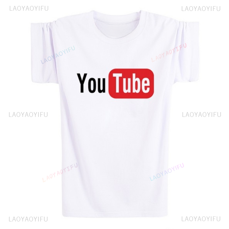 2024 YouTube Logo Print Lady T - огляд і ціна Men Fashion Youtubers