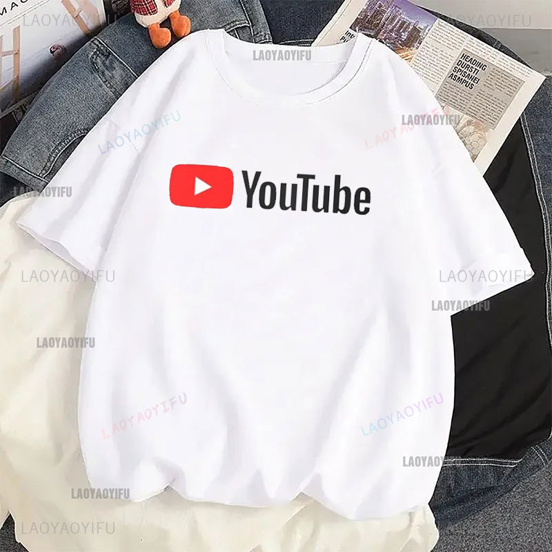 2024 YouTube Logo Print Lady T - огляд і ціна Men Fashion Youtubers