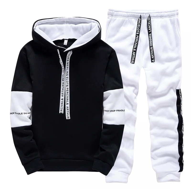 Black White Men's Tracksuit Fa - огляд і ціна Men'S Fashion Pants