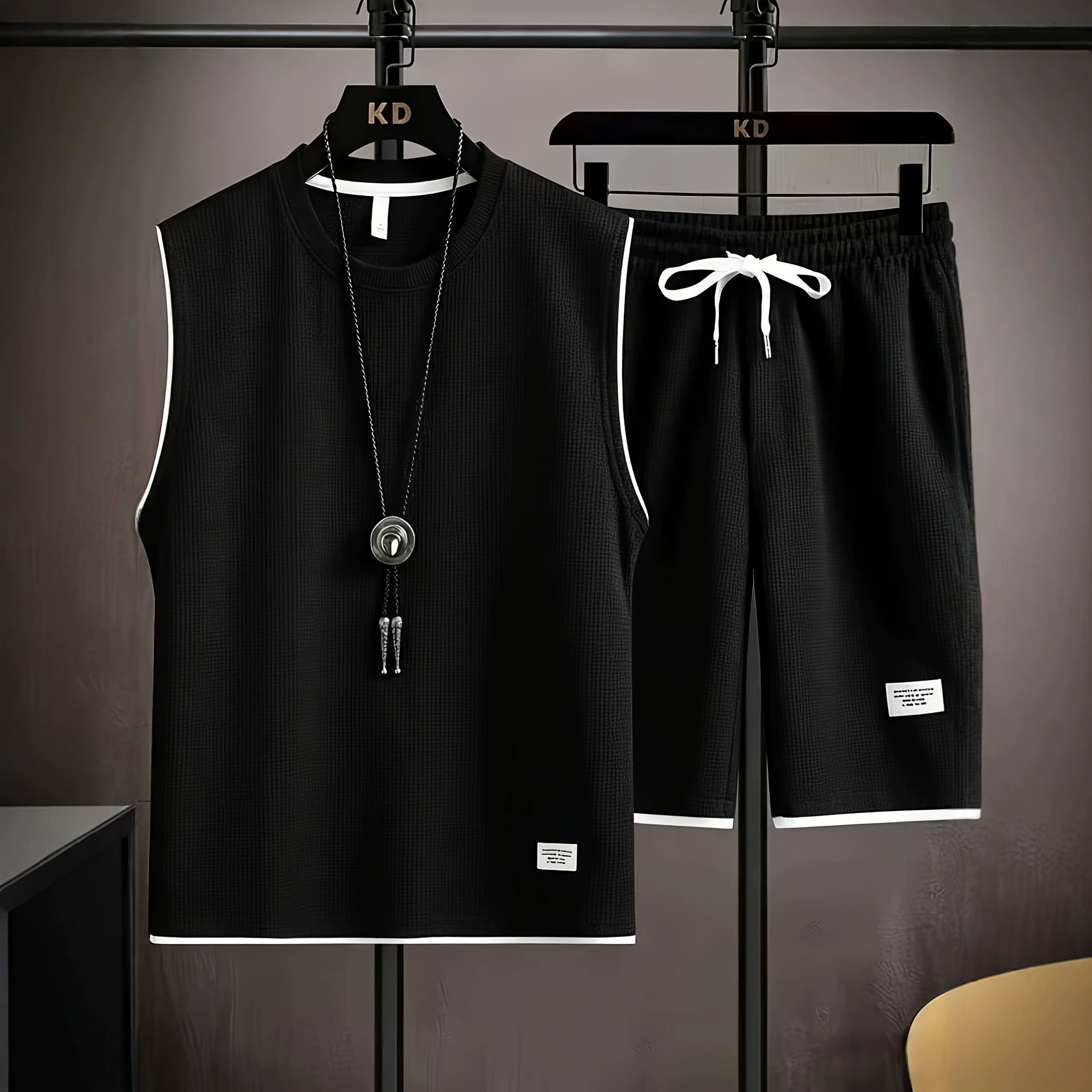 Summer men's vest sets high qu - огляд і ціна Mens Fashion Casual