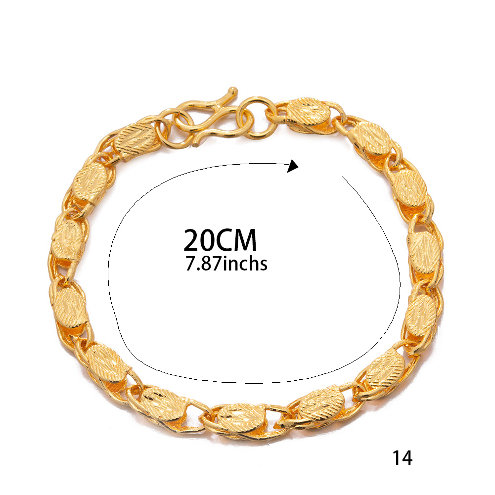 20CM Trendy Gold Color Men Bra - огляд і ціна Dubai Men'S Fashion