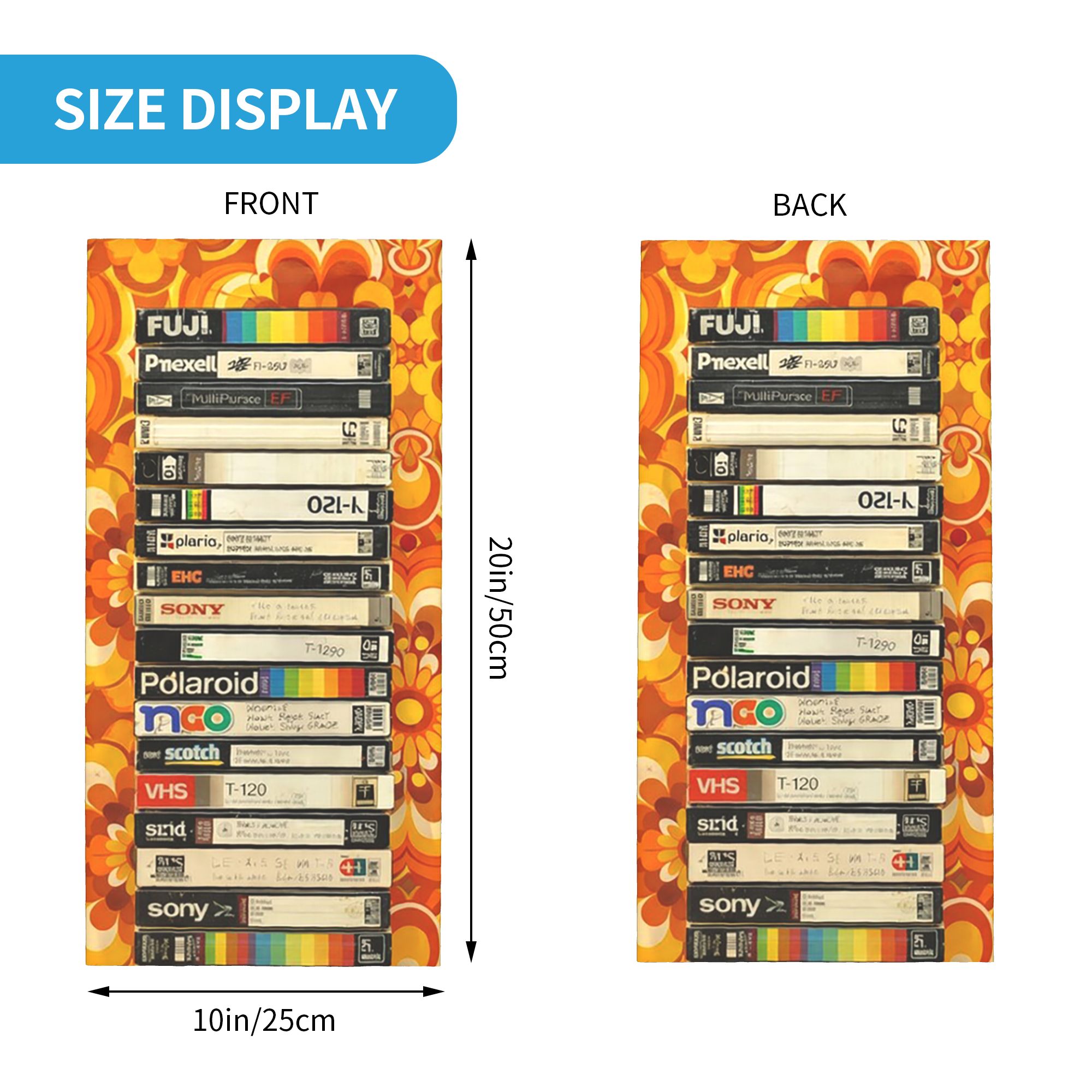 Stacked VHS Tapes 70s Floral A - огляд і ціна Men'S Fashion 70S