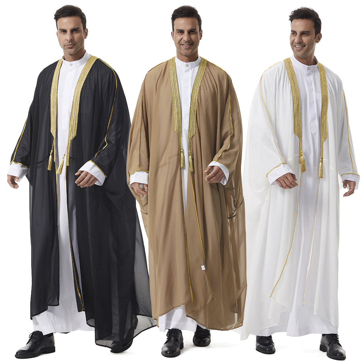 Dubai Saudi Abaya Open Kimono  - огляд і ціна Dubai Men'S Fashion