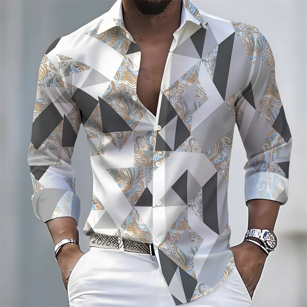 Men's light luxury style print - огляд і ціна Mens Fashion Casual