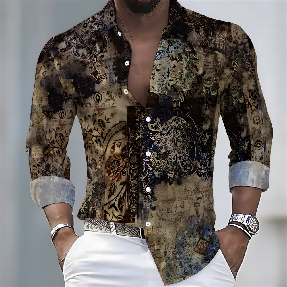 Men's light luxury style print - огляд і ціна Mens Fashion Casual