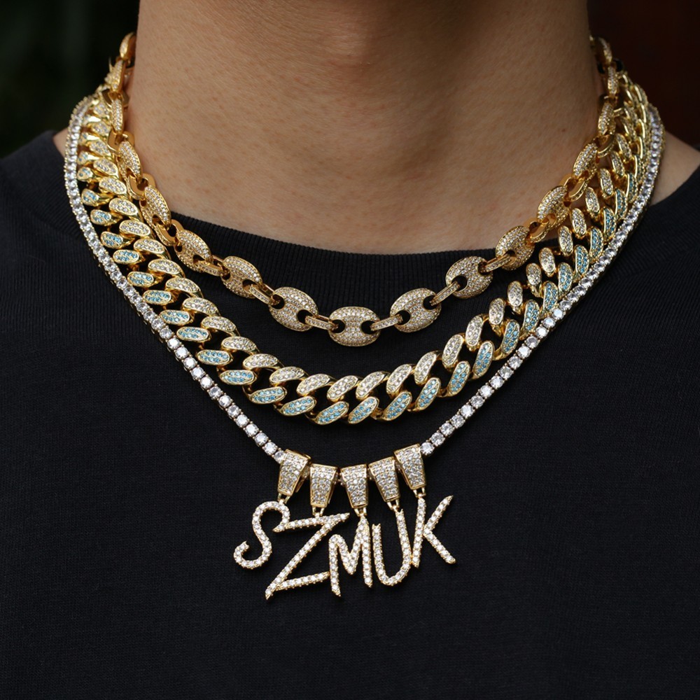 UWIN Name Brush Font Necklace  - огляд і ціна Mens Fashion Combination