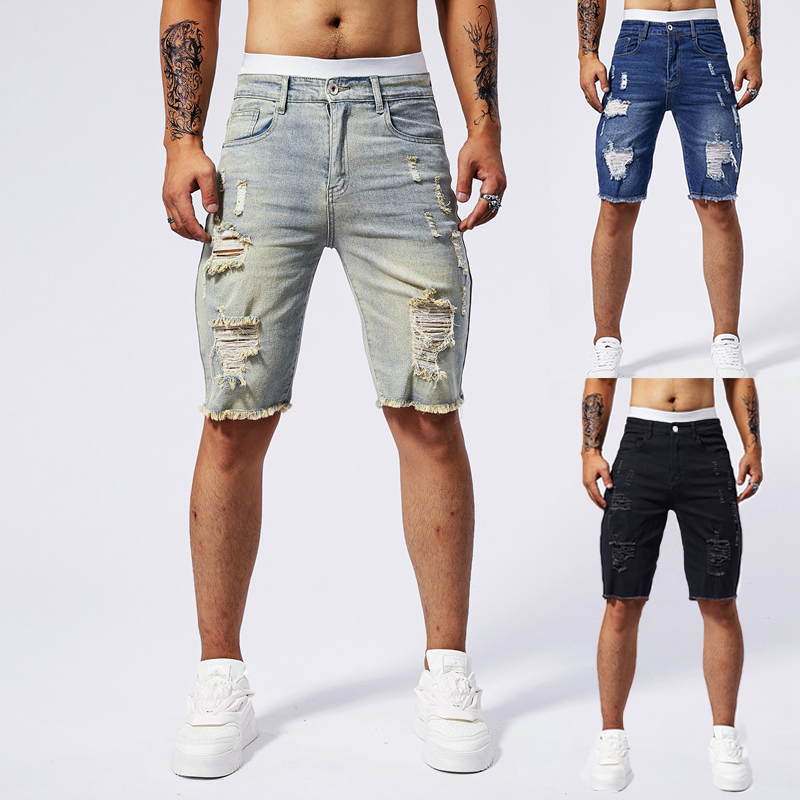 2025 Summer New Men's Ripped D - огляд і ціна Men'S Fashion Pants 2025