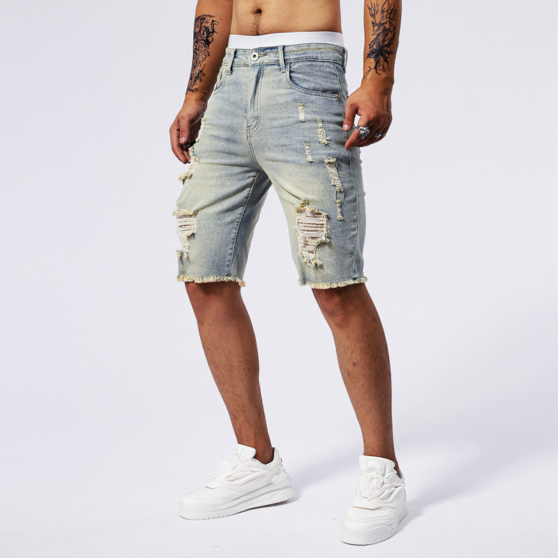 2025 Summer New Men's Ripped D - огляд і ціна Men'S Fashion Pants 2025