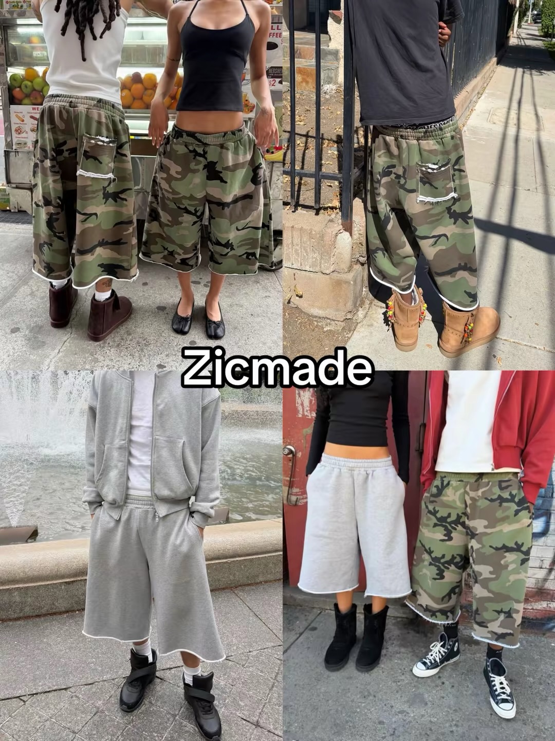 Harajuku Hip Hop Camo Shorts C - огляд і ціна Mens Fashion Camo Pants