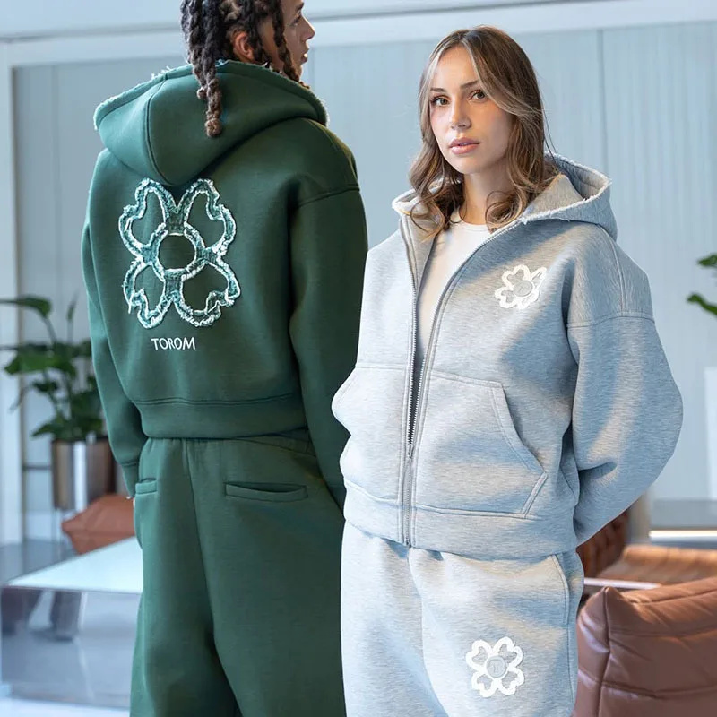 Spring Autumn Oversized 4 Leaf - огляд і ціна Mens Fashion Zip Up