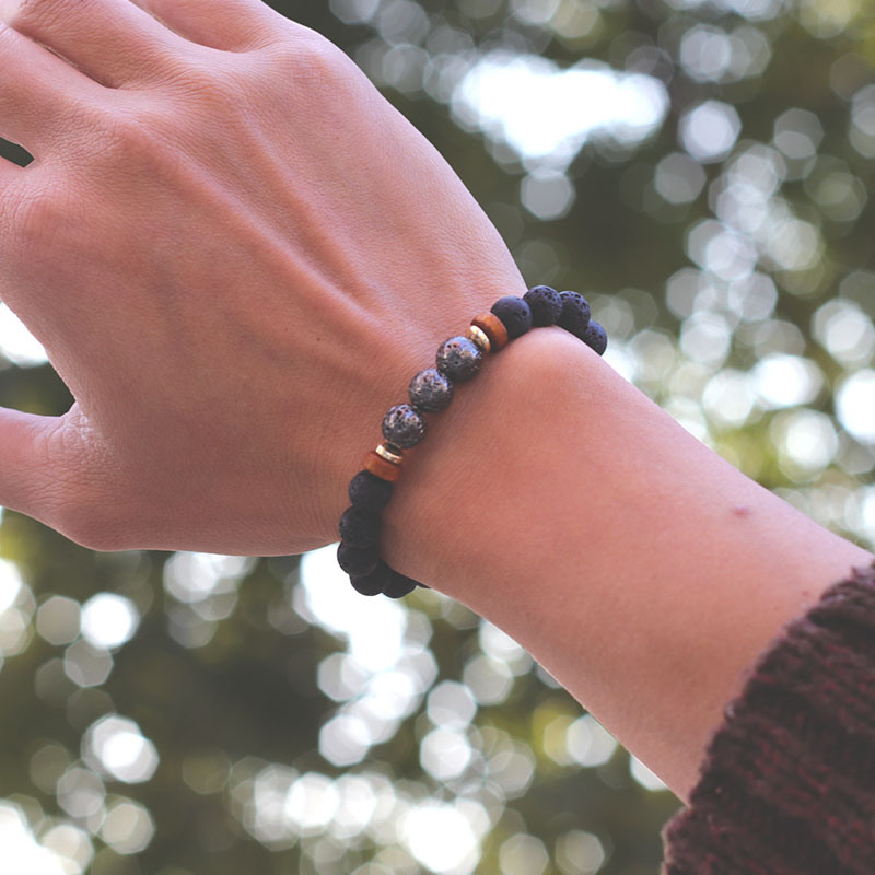 Natural 8mm Lava Stone Bracele - огляд і ціна Amazon Men'S Fashion
