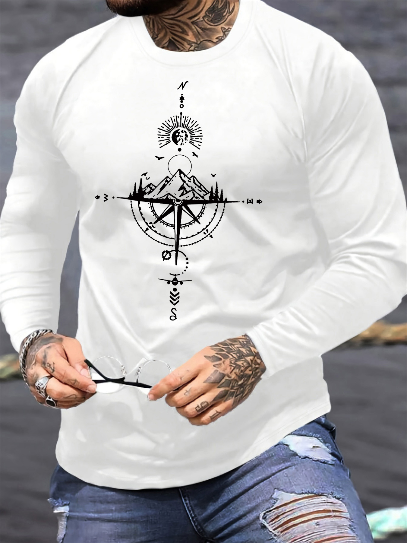 100% pure cotton men's long sl - огляд і ціна Mens Fashion Casual