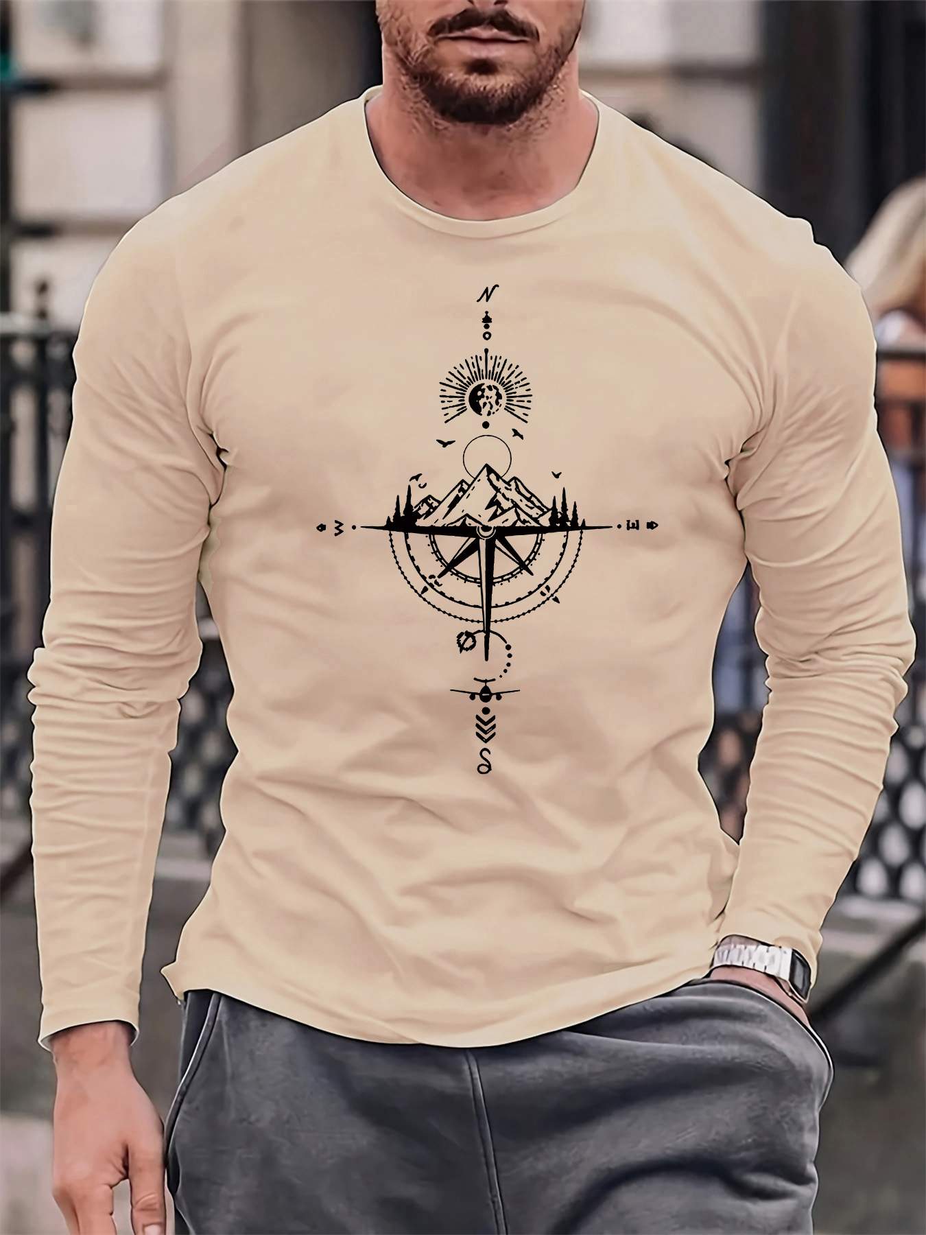 100% pure cotton men's long sl - огляд і ціна Mens Fashion Casual