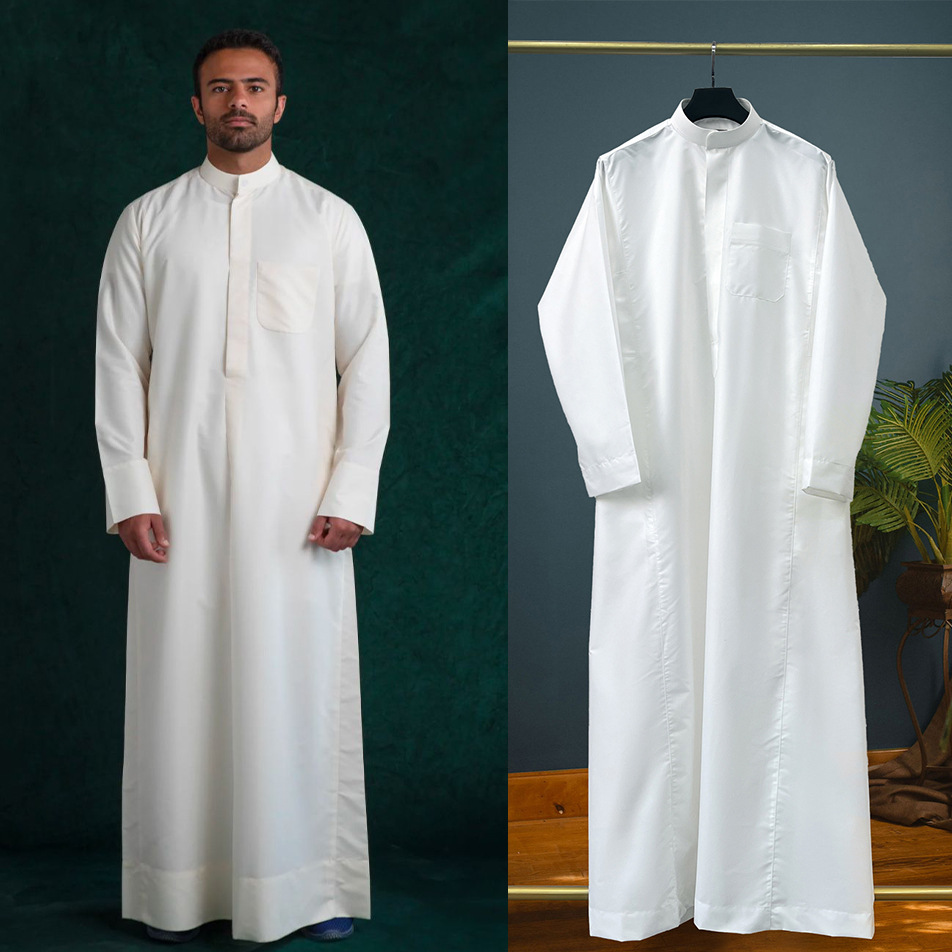 Muslim Men Jubba Thobe Zipper  - огляд і ціна Dubai Men'S Fashion