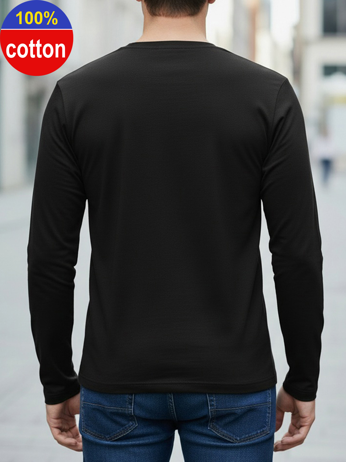 100% Pure Cotton Men's Long Sl - огляд і ціна Mens Fashion Casual