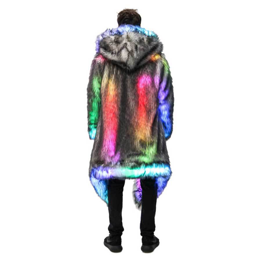 Faux Fur Coat Men Hooded Outer - огляд і ціна Men'S Fashion Light Jacket