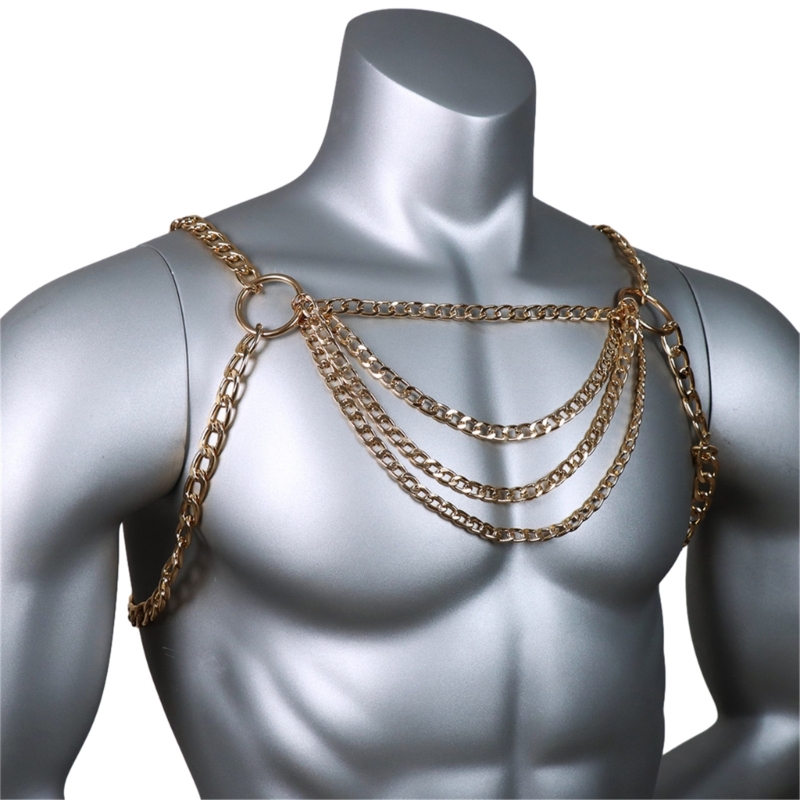 Men's Sexy Metal Body Chest Ch - огляд і ціна Fashion Harness Men