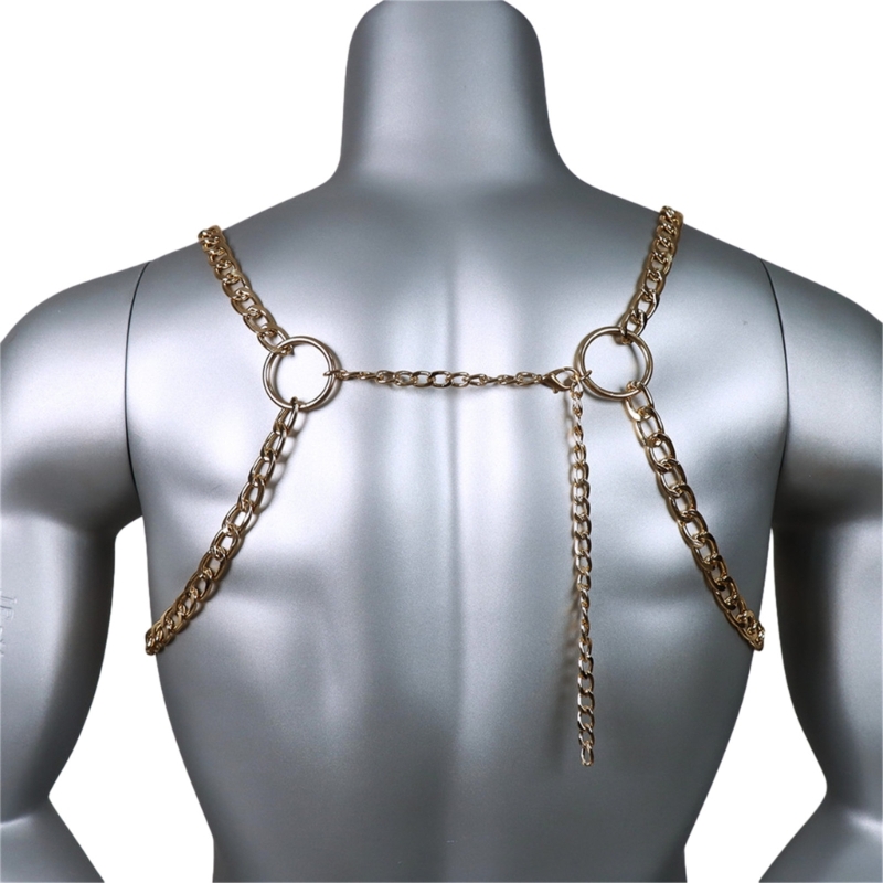 Men's Sexy Metal Body Chest Ch - огляд і ціна Fashion Harness Men