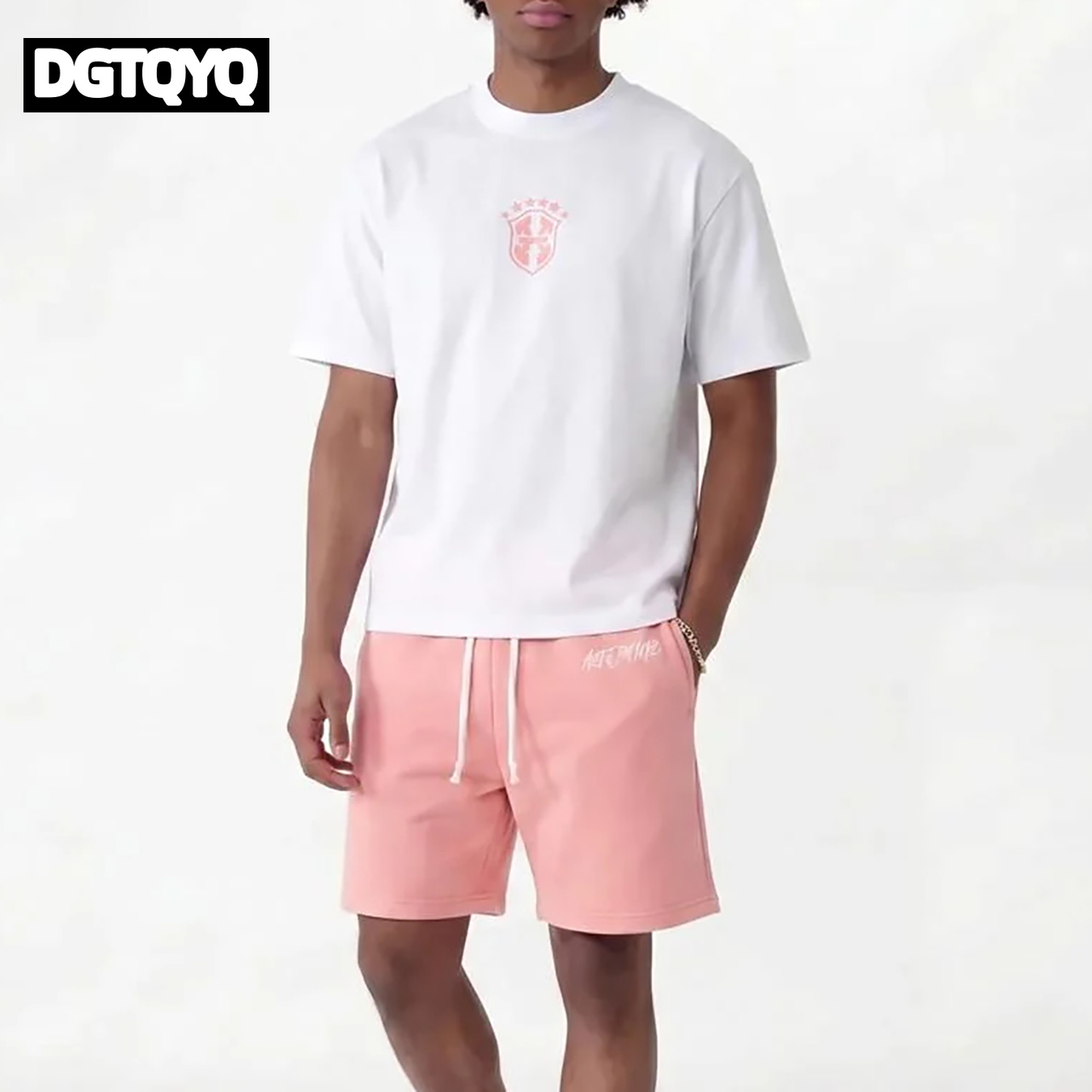 Man's Summer New Pink Embroide - огляд і ціна Mens Fashion Zip Up