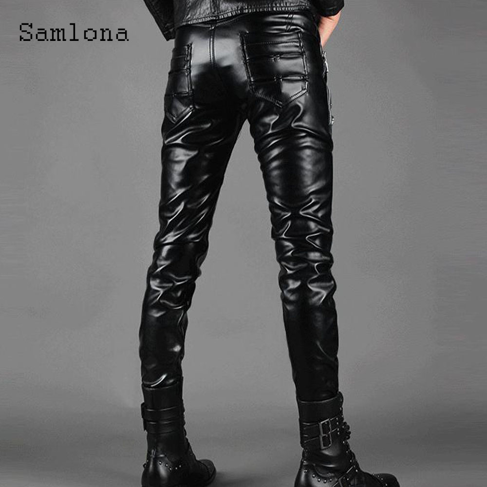 Sexy Grunge Pu Leather Pants M - огляд і ціна Men'S Fashion Pants 2025