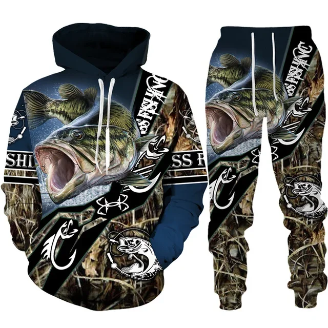 Novelty 3D Fish Printed Men Wo - огляд і ціна Mens Fashion Camo Pants