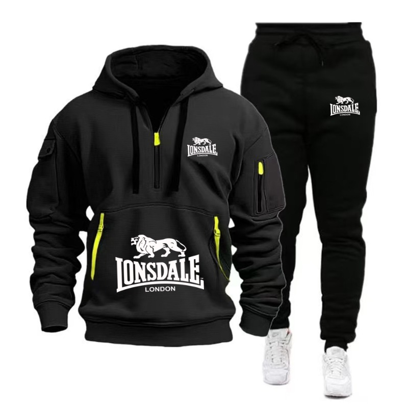 LONSDALE Men's Kangaroo Pocket - огляд і ціна Mens Fashion Zip Up