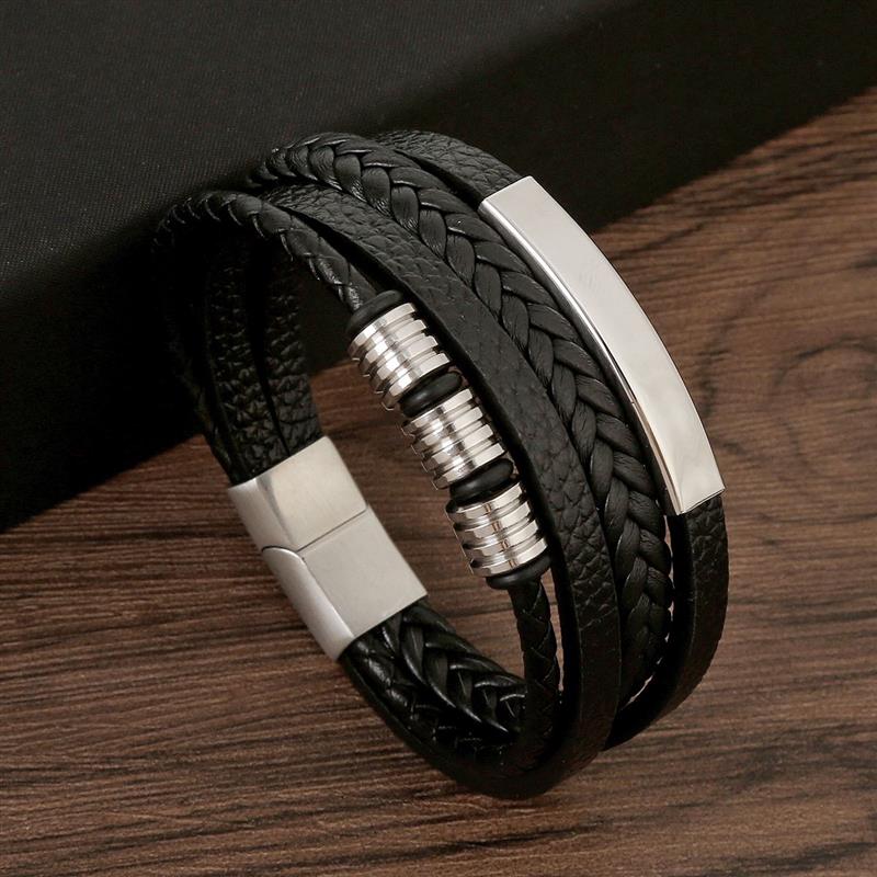 Classic Men's Leather Bracelet - огляд і ціна Mens Fashion Combination