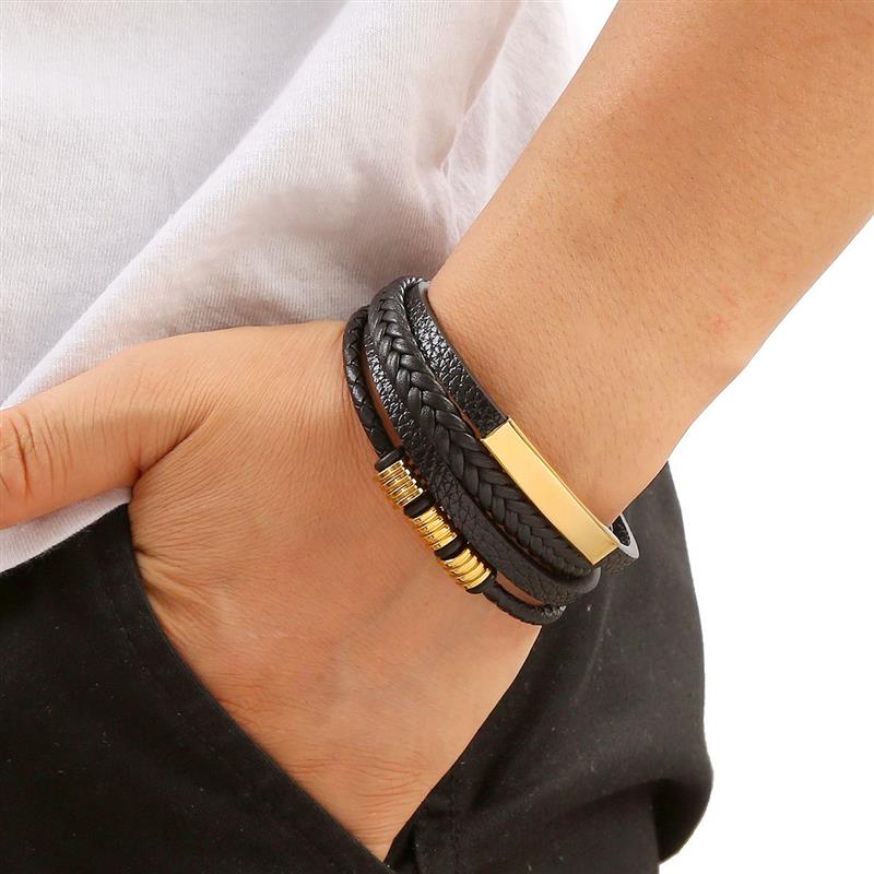 Classic Men's Leather Bracelet - огляд і ціна Mens Fashion Combination