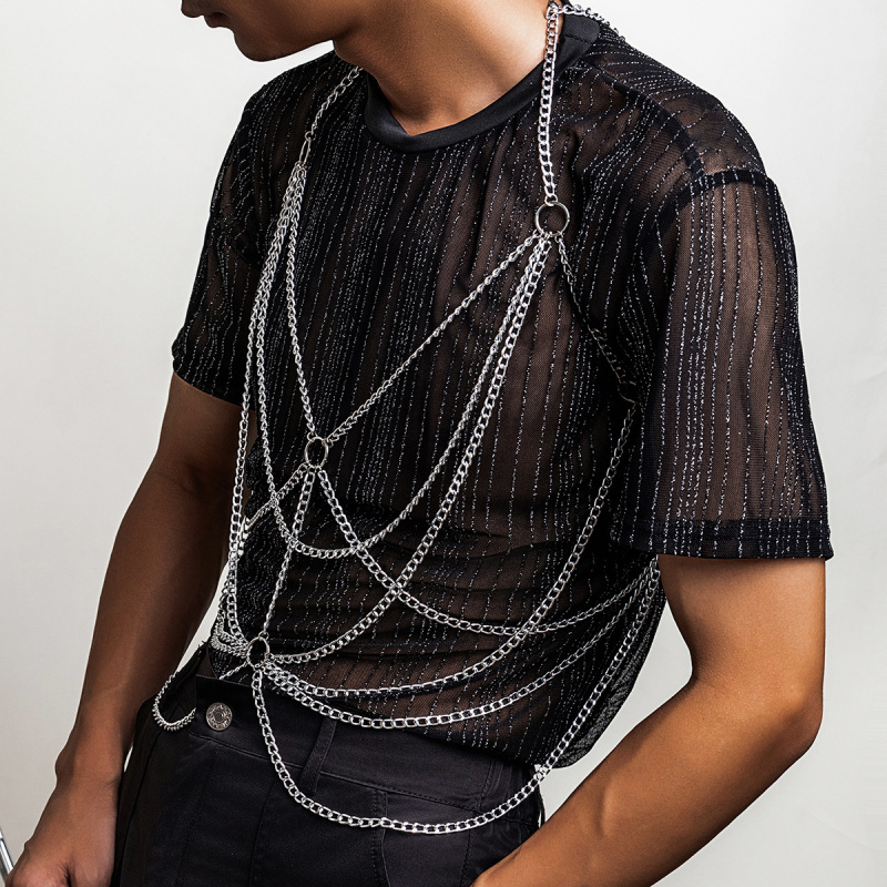 Men’s Body Chain Harness Silve - огляд і ціна Fashion Harness Men