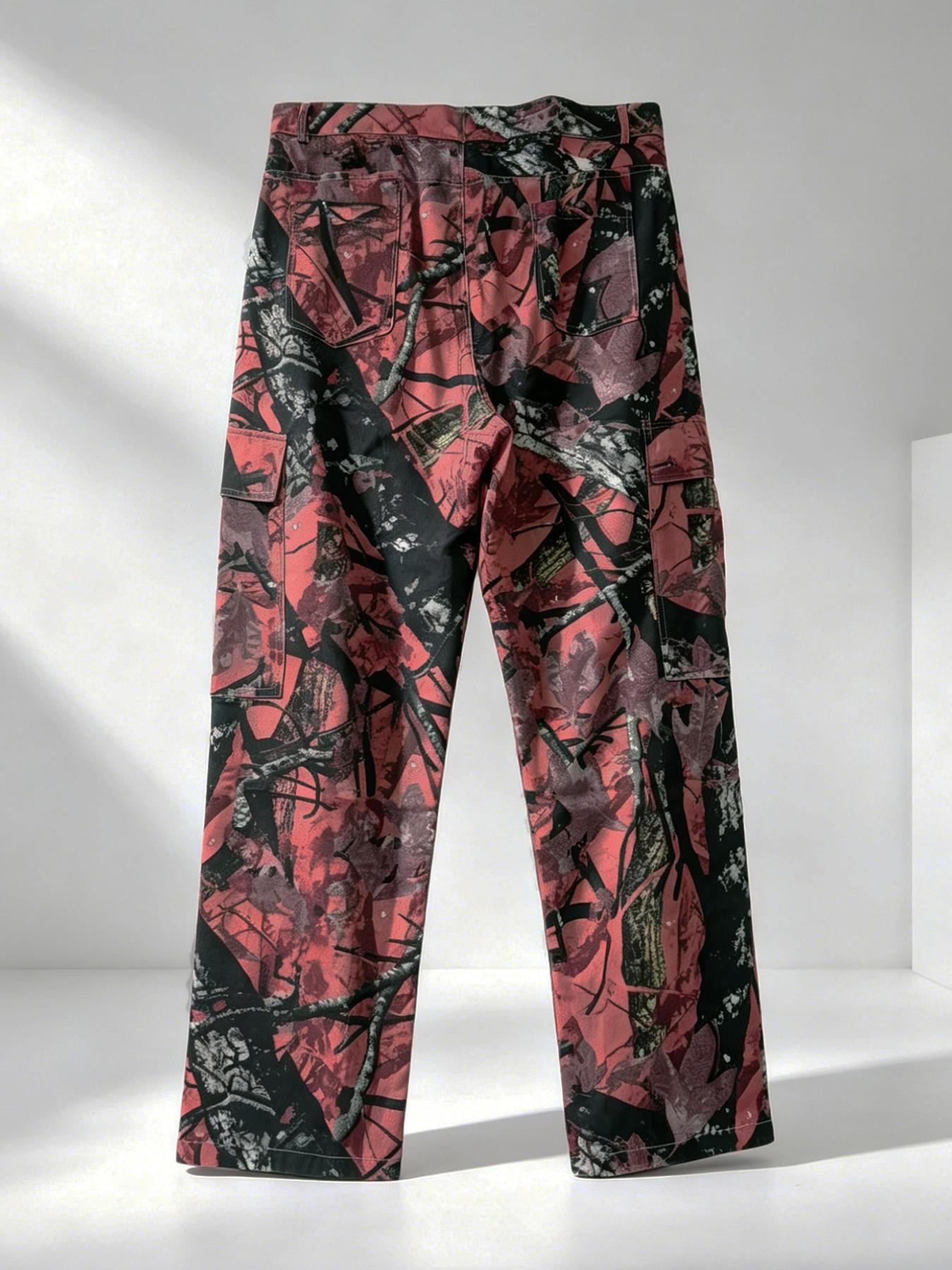 Men's Camo Straight Leg Loose  - огляд і ціна Mens Fashion Camo Pants