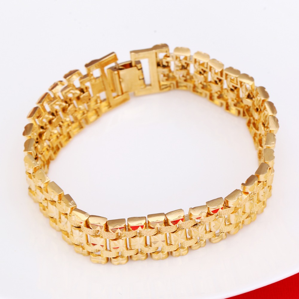 Dubai Gold Bracelet Gold Color - огляд і ціна Dubai Men'S Fashion