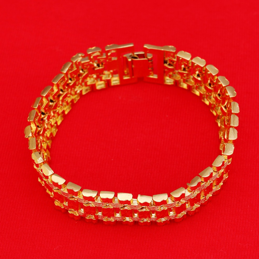 Dubai Gold Bracelet Gold Color - огляд і ціна Dubai Men'S Fashion