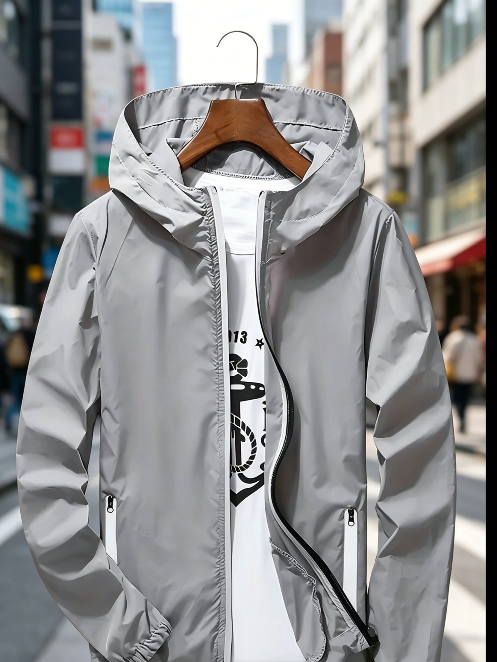 Men's Premium Lightweight Hood - огляд і ціна Mens Fashion Zip Up