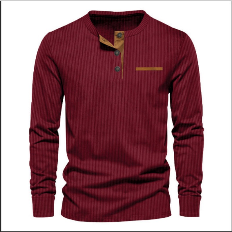 Men's Corduroy Henley Neck Lon - огляд і ціна Men'S Fashion Essentials