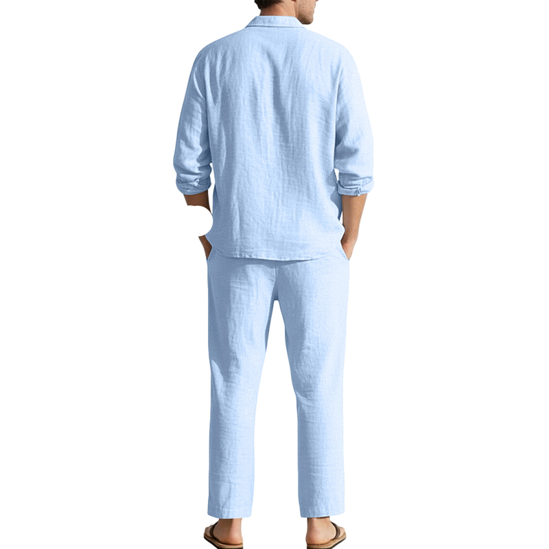 Spring Summer Linen Casual Set - огляд і ціна Men'S Fashion Pants