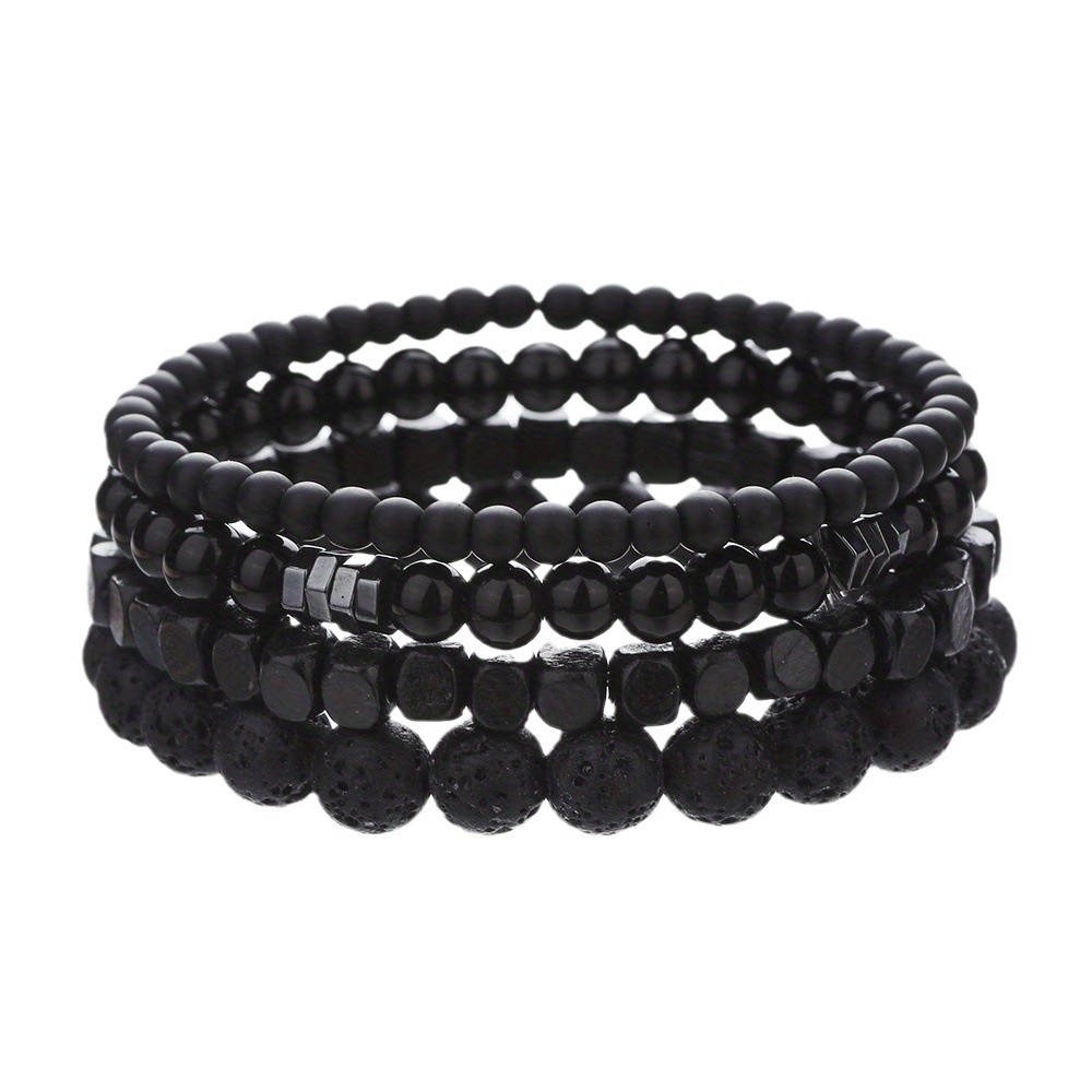 4Pcs/Set Black Gall Stone Volc - огляд і ціна Mens Fashion Combination