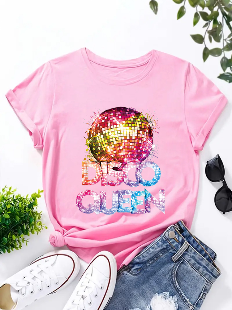 Women's Crew Neck T-Shirt, Ret - огляд і ціна Men'S Fashion 70S